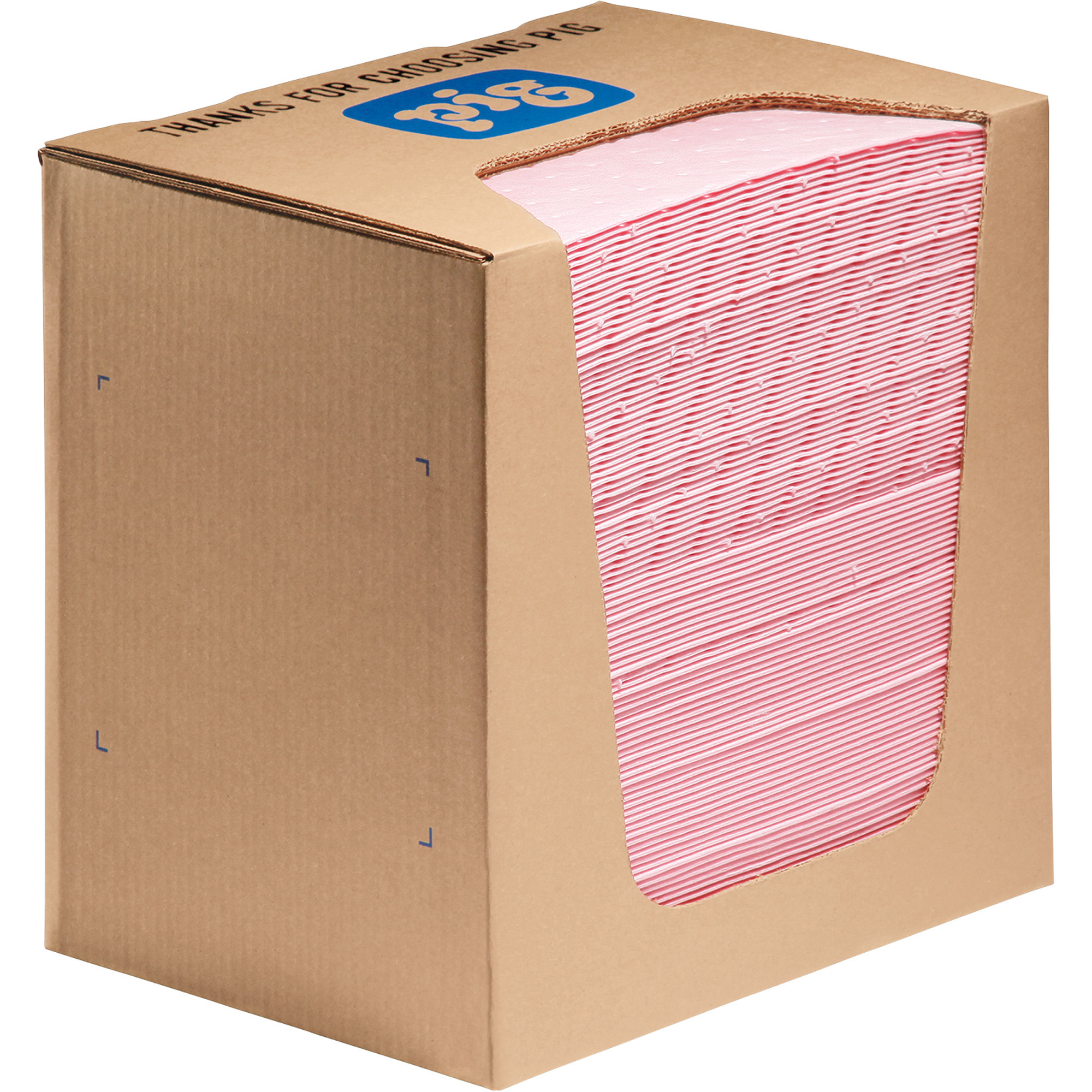 New Pig Haz-Mat Heavyweight Absorbent Mad Pads, 100-Count, 13in. x 10in. Pads in Dispenser Box, Model# MAT351